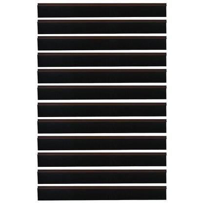 vidaXL Self-adhesive Door Brush Seals 12 pcs Brown 100 cm