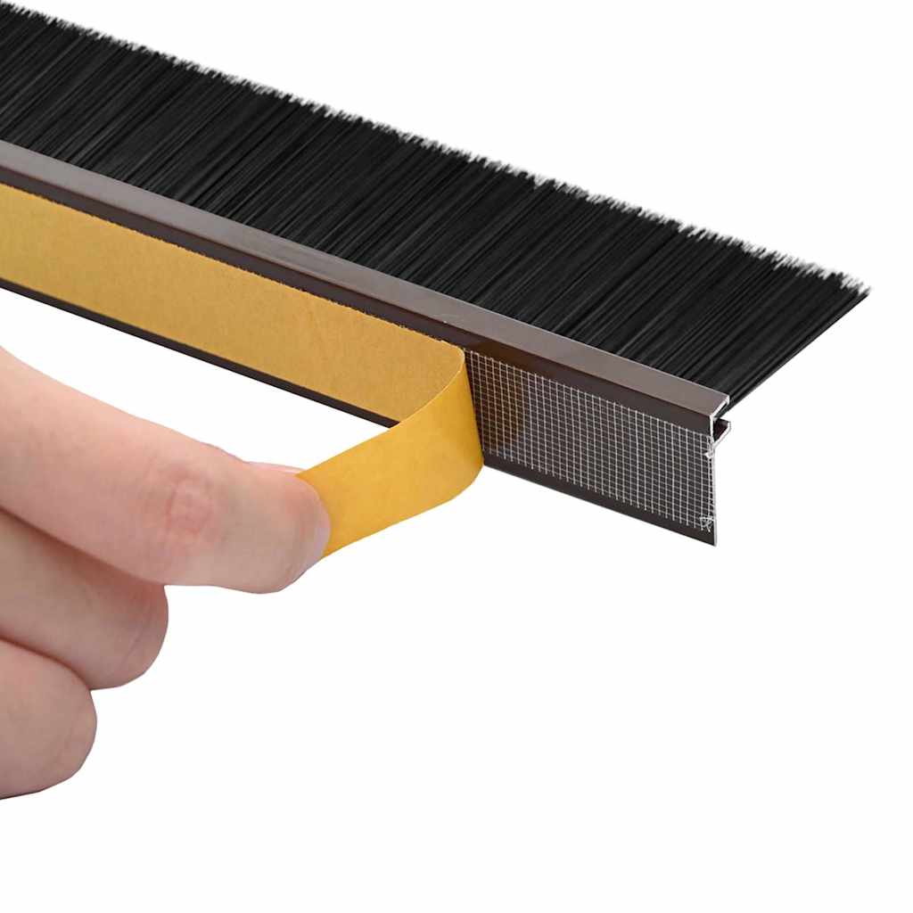 vidaXL Self-adhesive Door Brush Seals 2 pcs 100 cm Aluminium Alloy