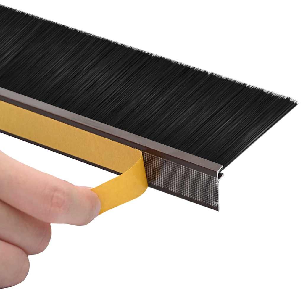 vidaXL Self-adhesive Door Brush Seals 2 pcs 100 cm Aluminium Alloy