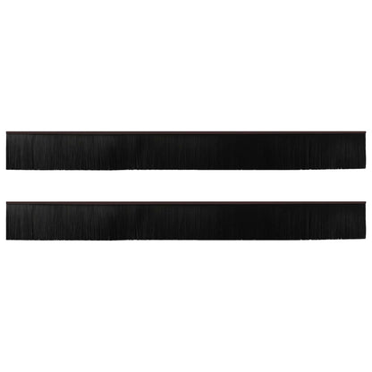 vidaXL Self-adhesive Door Brush Seals 2 pcs 100 cm Aluminium Alloy