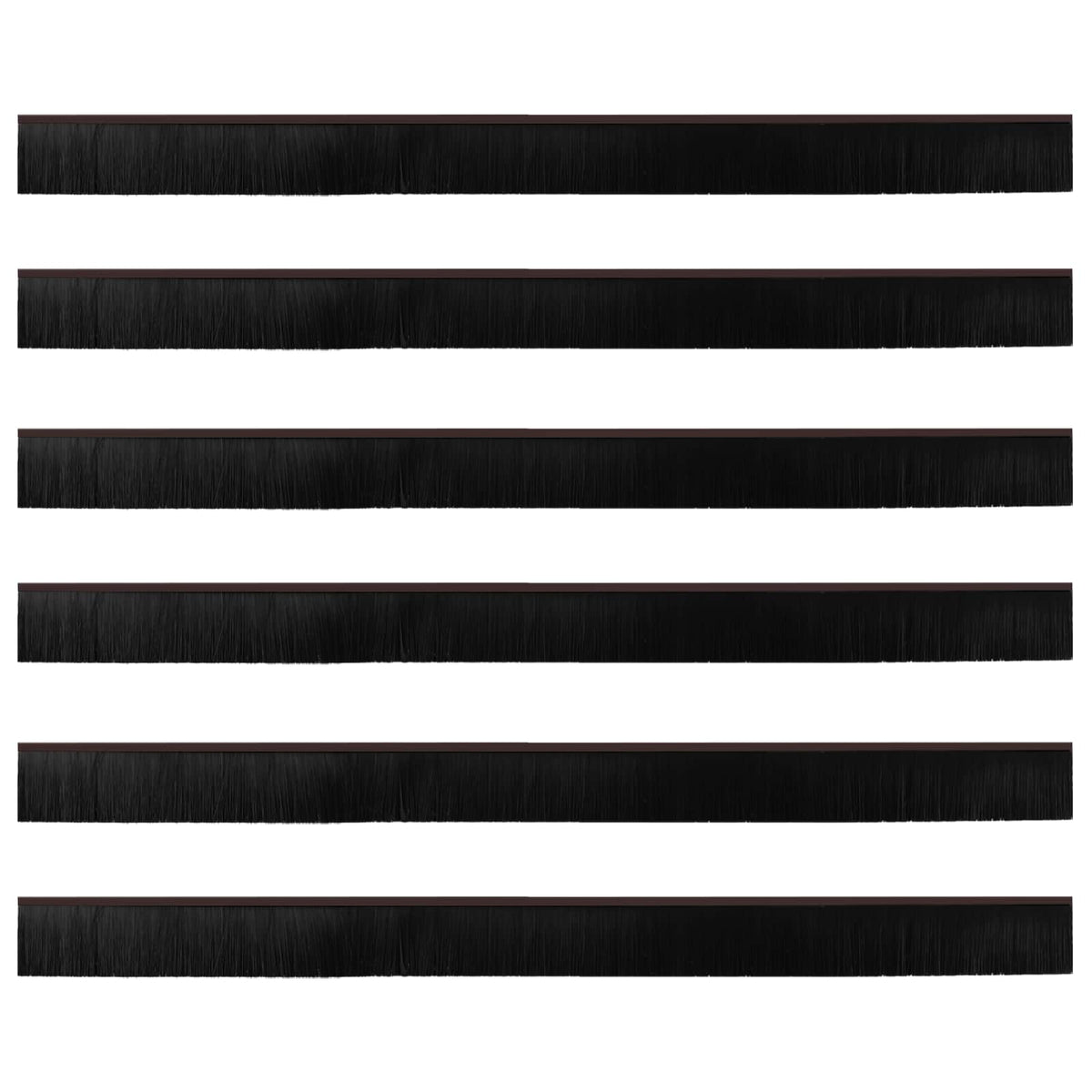 vidaXL Self-adhesive Door Brush Seals 6 pcs 100 cm Aluminium Alloy