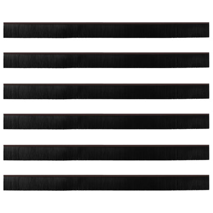 vidaXL Self-adhesive Door Brush Seals 6 pcs 100 cm Aluminium Alloy