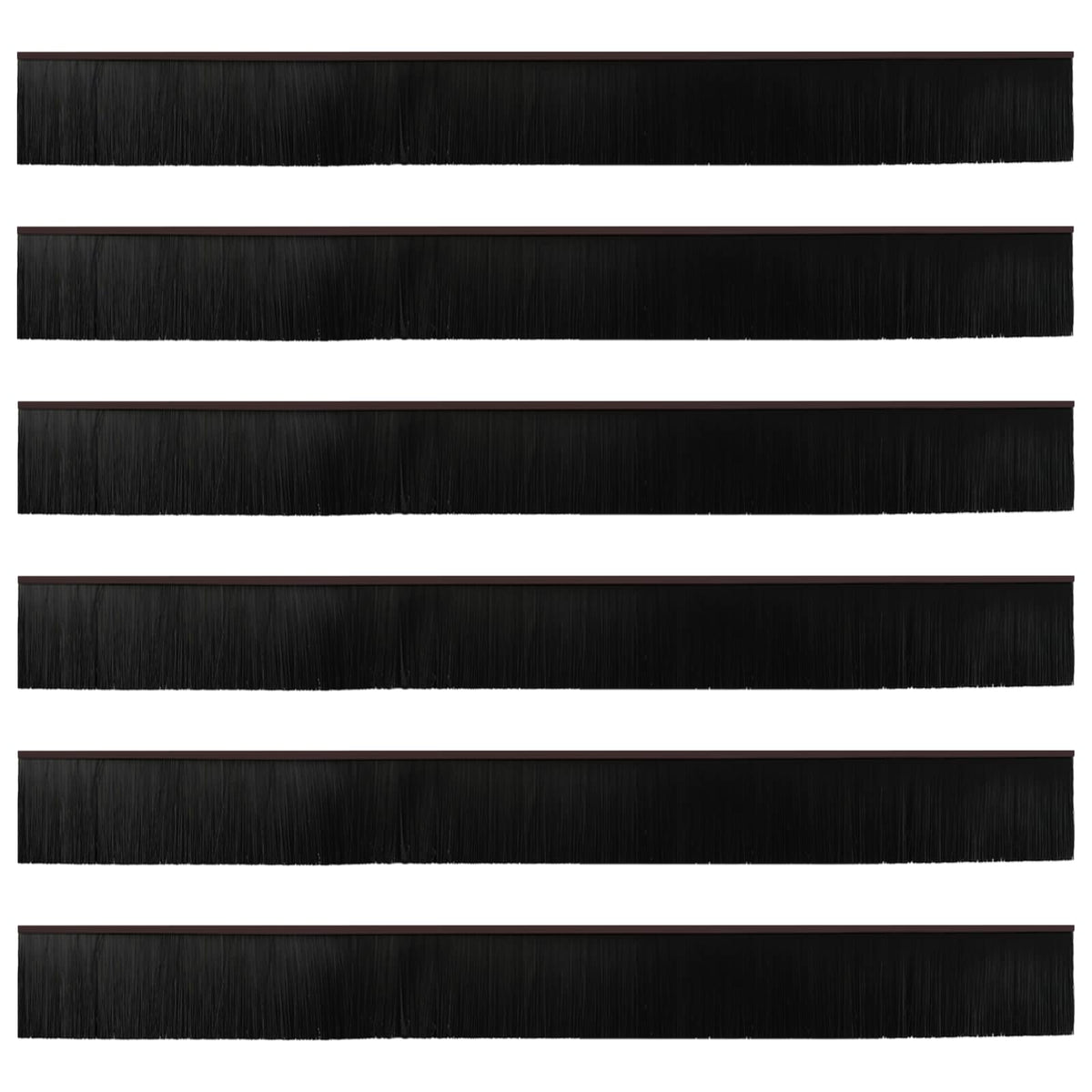 vidaXL Self-adhesive Door Brush Seals 6 pcs 100 cm Aluminium Alloy