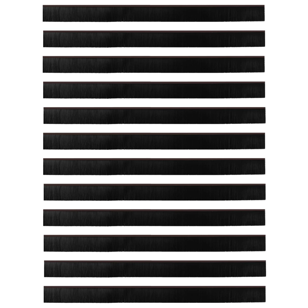 vidaXL Self-adhesive Door Brush Seals 12 pcs 100 cm Aluminium Alloy