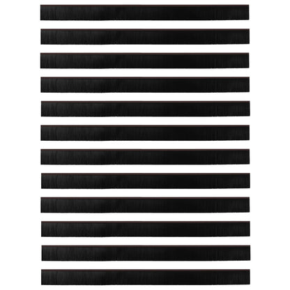 vidaXL Self-adhesive Door Brush Seals 12 pcs 100 cm Aluminium Alloy