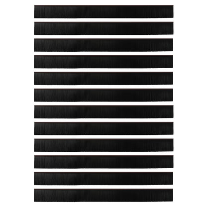 vidaXL Self-adhesive Door Brush Seals 12 pcs 100 cm Aluminium Alloy