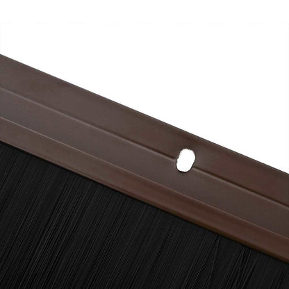 vidaXL Screw-on Door Brush Seals 2 pcs Brown 100 cm Aluminium Alloy
