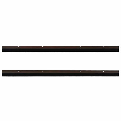 vidaXL Screw-on Door Brush Seals 2 pcs Brown 100 cm Aluminium Alloy