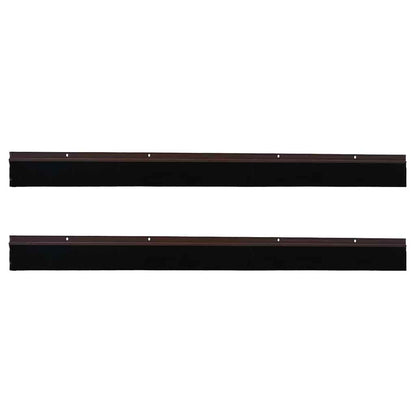 vidaXL Screw-on Door Brush Seals 2 pcs Brown 100 cm Aluminium Alloy