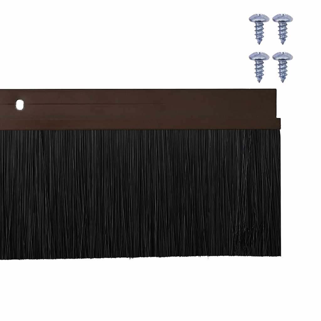 vidaXL Screw-on Door Brush Seals 6 pcs Brown 100 cm Aluminium Alloy
