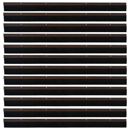 vidaXL Screw-on Door Brush Seals 12 pcs Brown 100 cm Aluminium Alloy