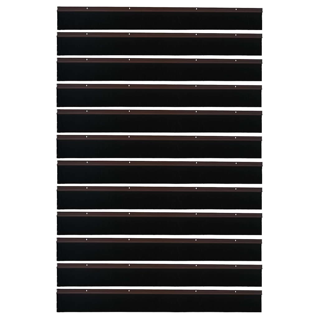 vidaXL Screw-on Door Brush Seals 12 pcs Brown 100 cm Aluminium Alloy