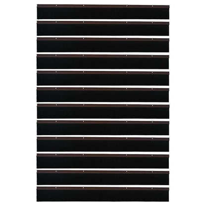 vidaXL Screw-on Door Brush Seals 12 pcs Brown 100 cm Aluminium Alloy