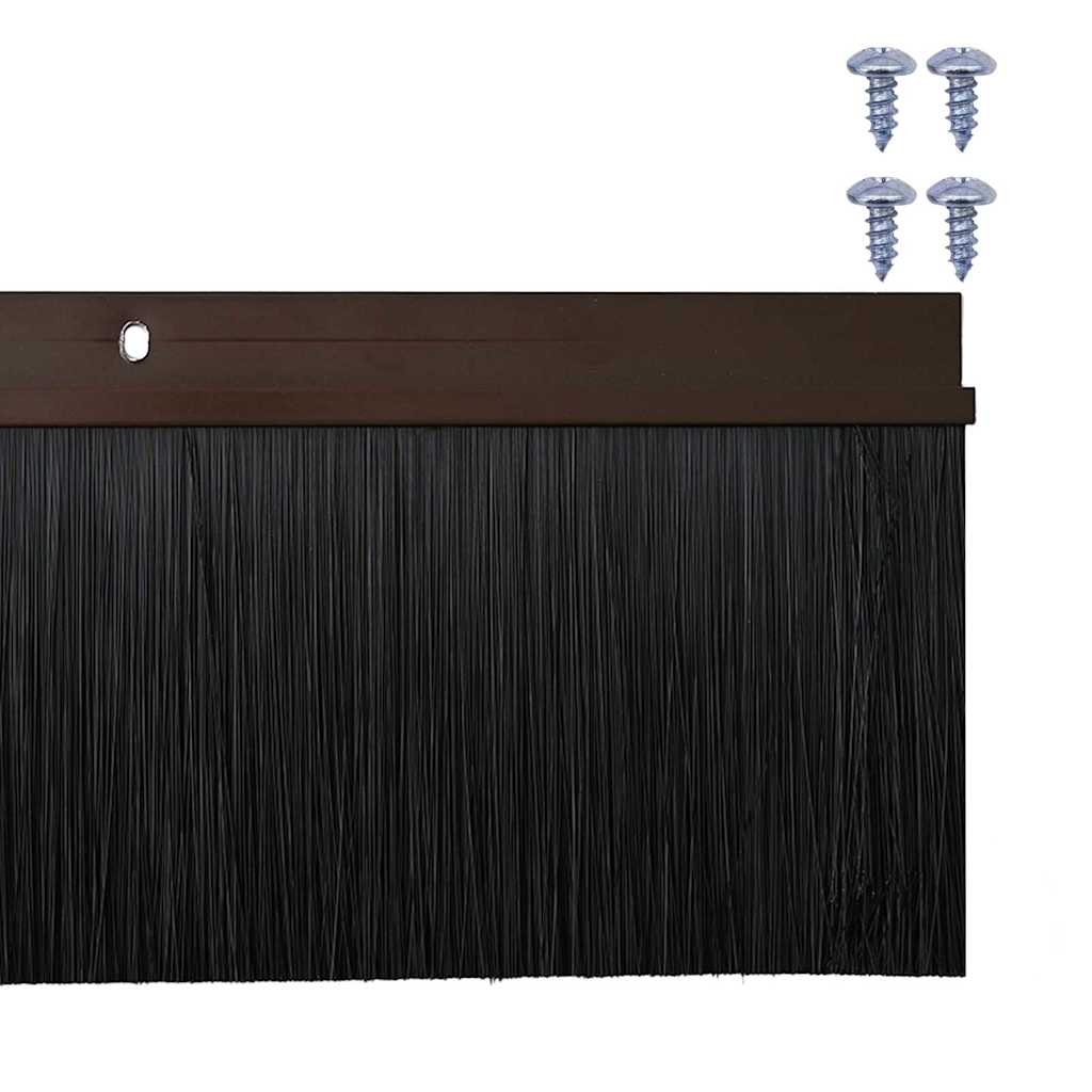 vidaXL Screw-on Door Brush Seals 12 pcs Brown 100 cm Aluminium Alloy
