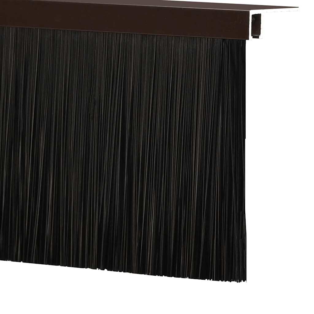 vidaXL Screw-on Door Brush Seals 2 pcs Brown 100 cm Aluminium Alloy