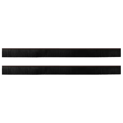 vidaXL Screw-on Door Brush Seals 2 pcs Brown 100 cm Aluminium Alloy