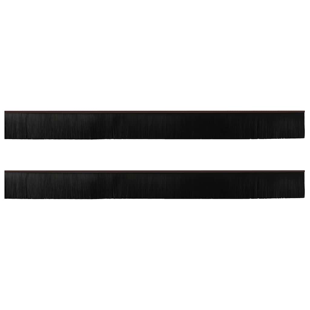 vidaXL Screw-on Door Brush Seals 2 pcs Brown 100 cm Aluminium Alloy