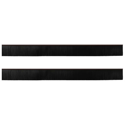 vidaXL Screw-on Door Brush Seals 2 pcs Brown 100 cm Aluminium Alloy