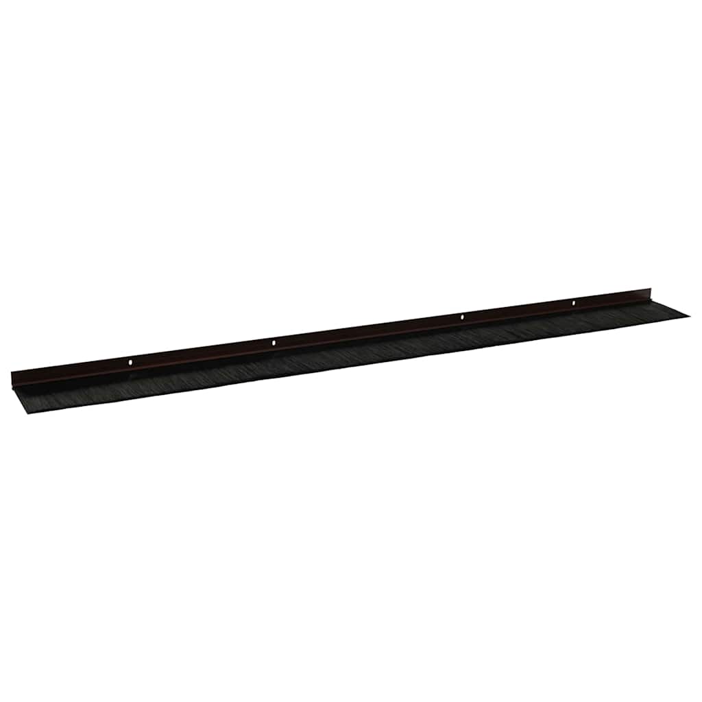 vidaXL Screw-on Door Brush Seals 2 pcs Brown 100 cm Aluminium Alloy