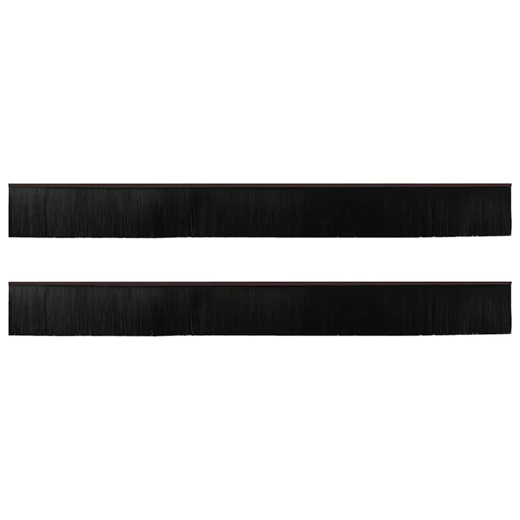 vidaXL Screw-on Door Brush Seals 2 pcs Brown 100 cm Aluminium Alloy