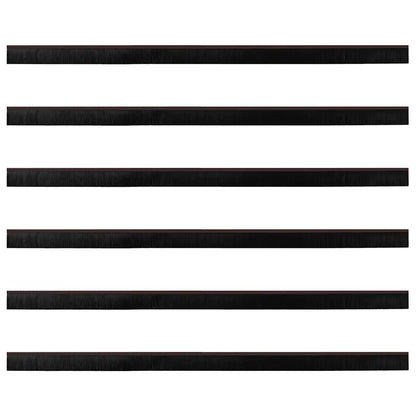 vidaXL Screw-on Door Brush Seals 6 pcs Brown 100 cm Aluminium Alloy