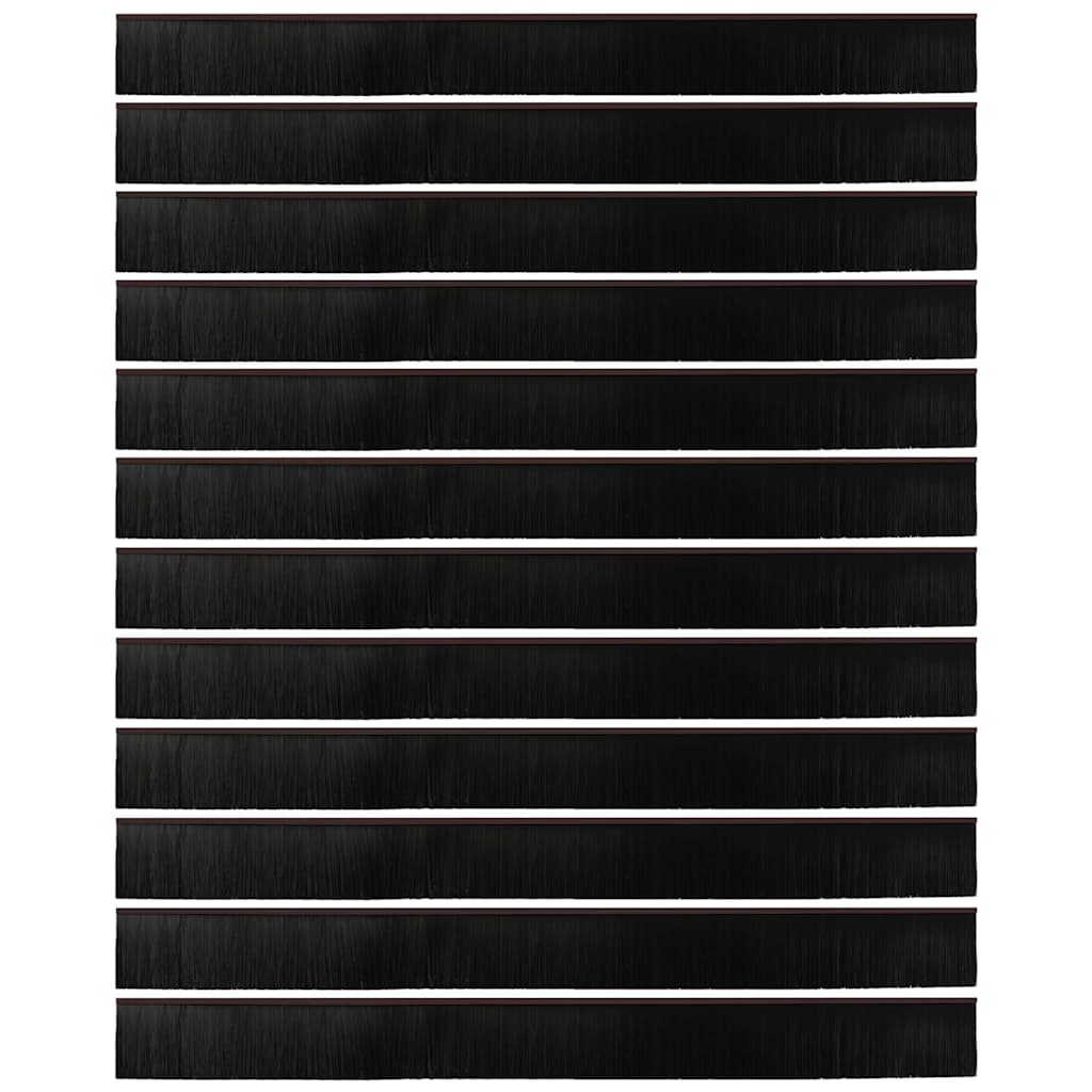 vidaXL Screw-on Door Brush Seals 12 pcs Brown 100 cm Aluminium Alloy
