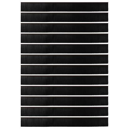 vidaXL Screw-on Door Brush Seals 12 pcs Brown 100 cm Aluminium Alloy