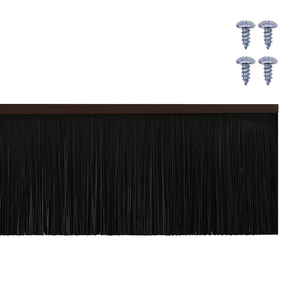 vidaXL Screw-on Door Brush Seals 12 pcs Brown 100 cm Aluminium Alloy
