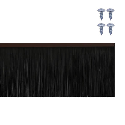 vidaXL Screw-on Door Brush Seals 12 pcs Brown 100 cm Aluminium Alloy