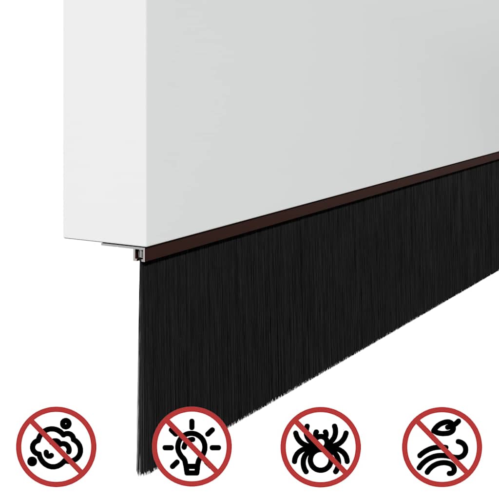vidaXL Screw-on Door Brush Seals 12 pcs Brown 100 cm Aluminium Alloy