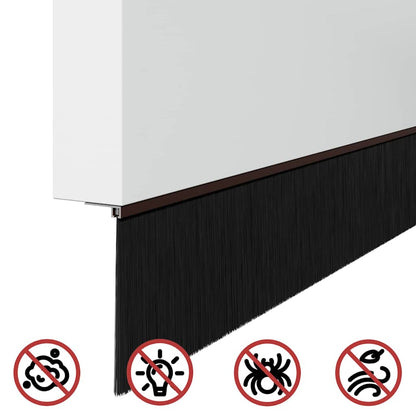 vidaXL Screw-on Door Brush Seals 12 pcs Brown 100 cm Aluminium Alloy