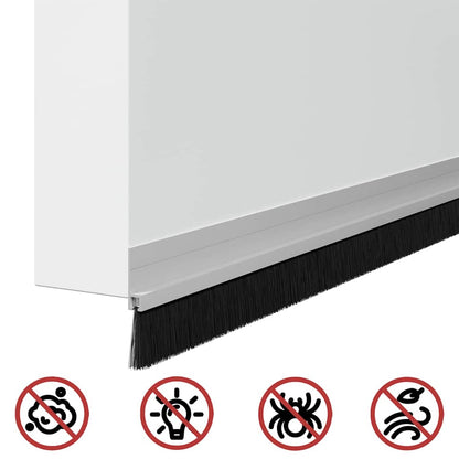 vidaXL Self-adhesive Door Brush Seals 2 pcs 100 cm Aluminium Alloy
