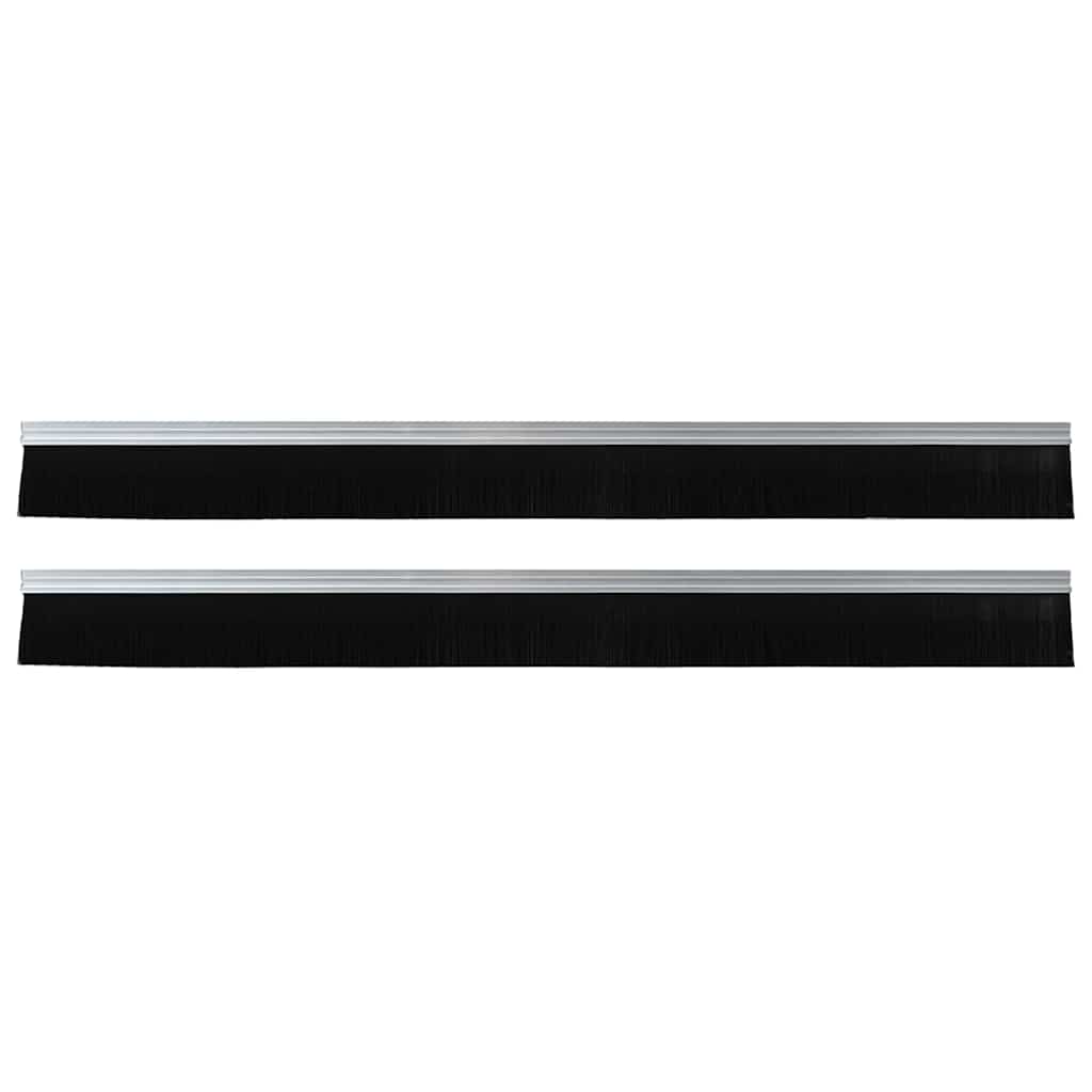 vidaXL Self-adhesive Door Brush Seals 2 pcs 100 cm Aluminium Alloy