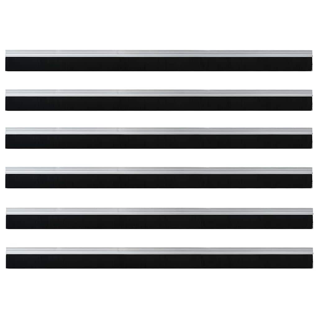 vidaXL Self-adhesive Door Brush Seals 6 pcs 100 cm Aluminium Alloy