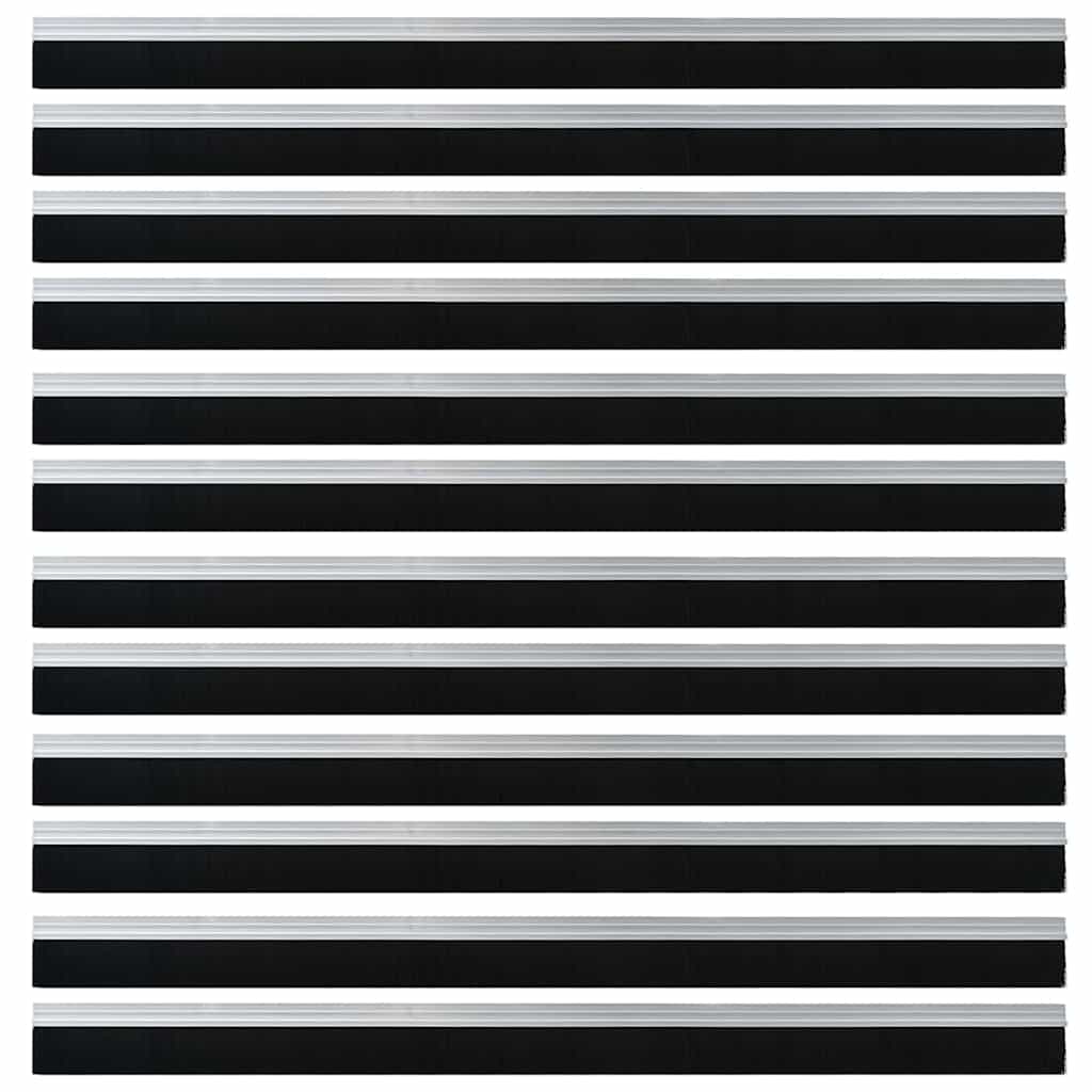 vidaXL Self-adhesive Door Brush Seals 12 pcs 100 cm Aluminium Alloy