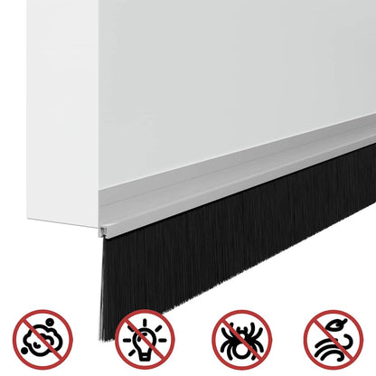 vidaXL Self-adhesive Door Brush Seals 12 pcs 100 cm Aluminium Alloy