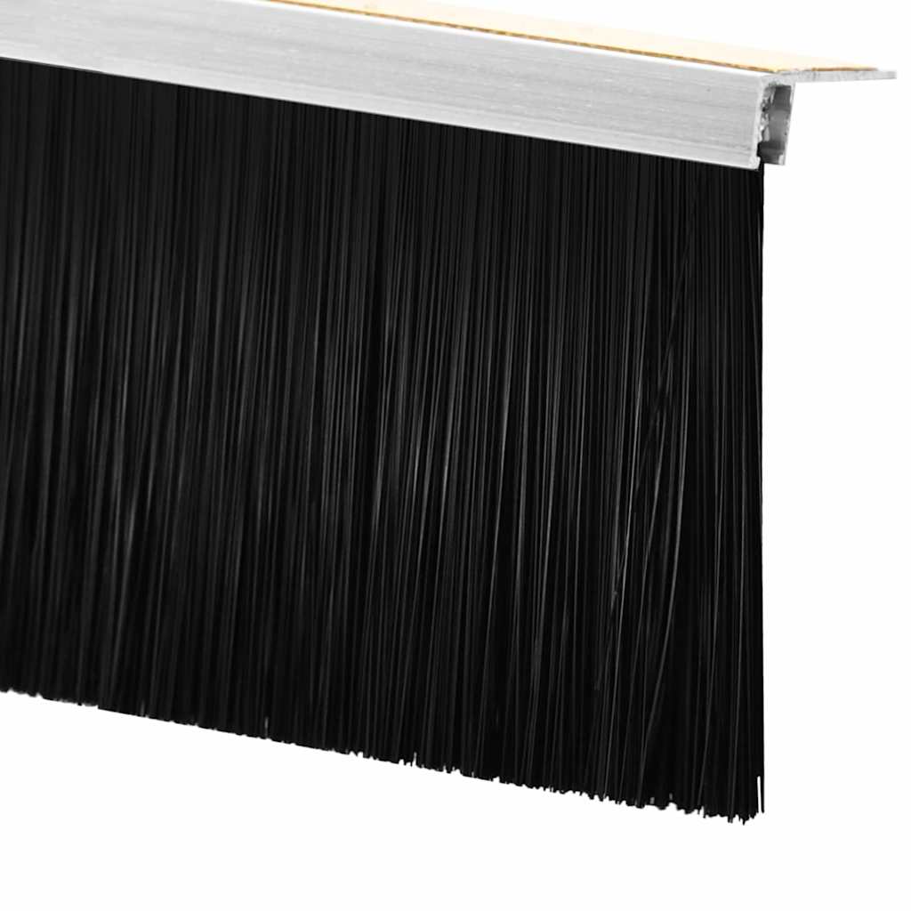 vidaXL Self-adhesive Door Brush Seals 2 pcs Silver 100 cm