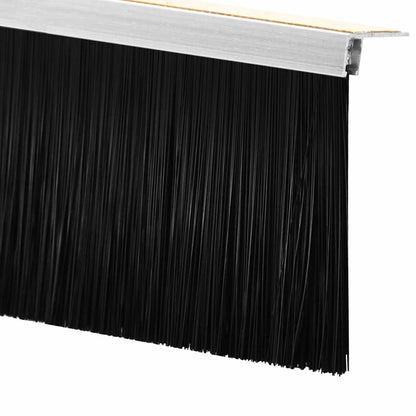 vidaXL Self-adhesive Door Brush Seals 2 pcs Silver 100 cm