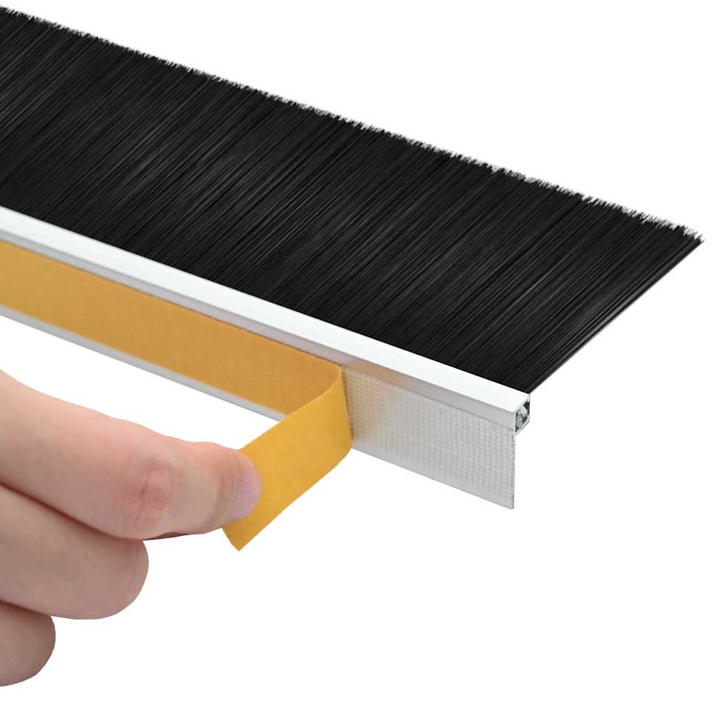 vidaXL Self-adhesive Door Brush Seals 2 pcs 100 cm Aluminium Alloy