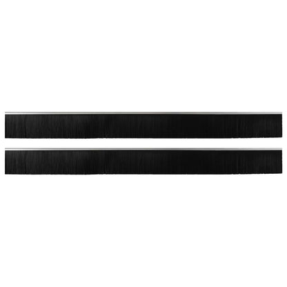 vidaXL Self-adhesive Door Brush Seals 2 pcs 100 cm Aluminium Alloy