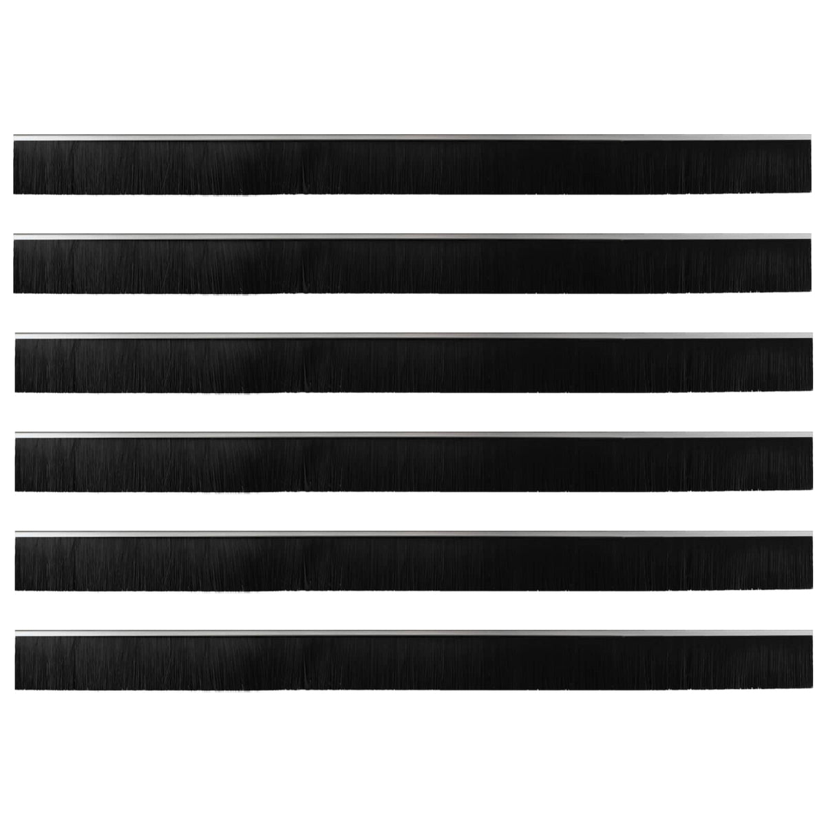 vidaXL Self-adhesive Door Brush Seals 6 pcs 100 cm Aluminium Alloy