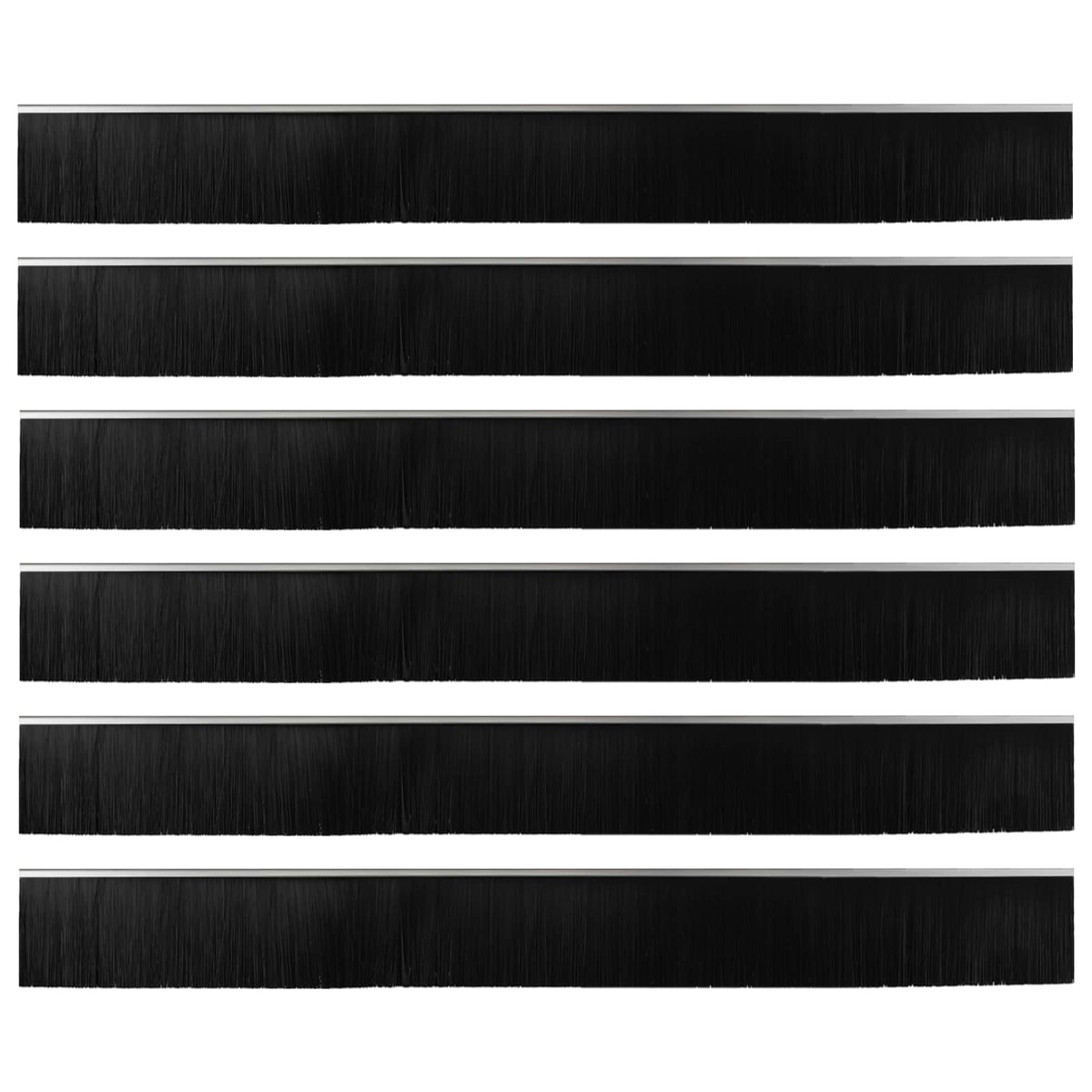 vidaXL Self-adhesive Door Brush Seals 6 pcs 100 cm Aluminium Alloy