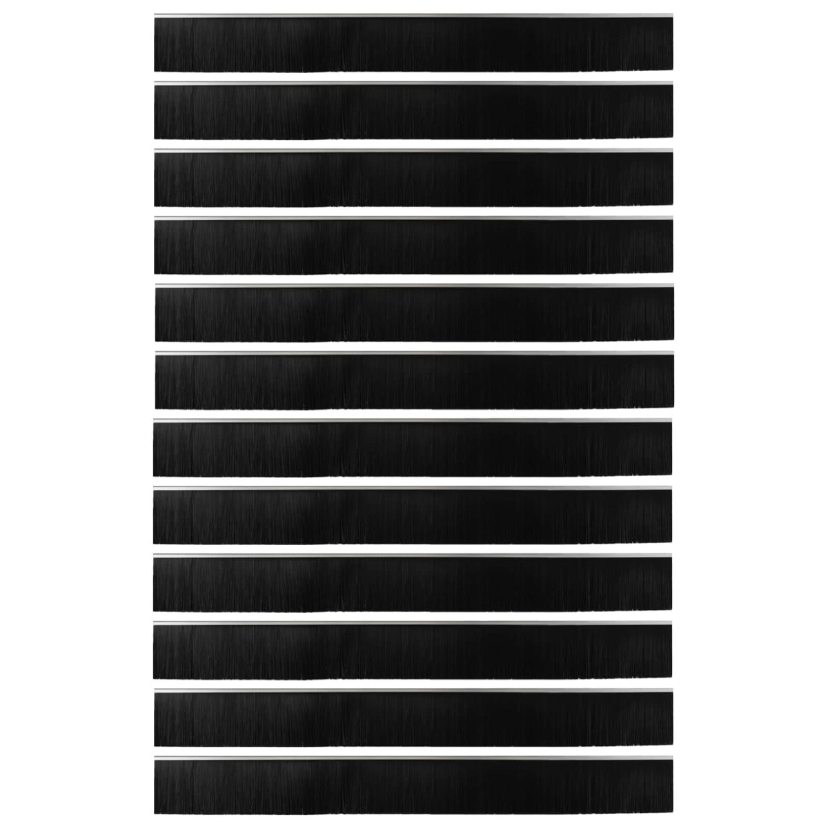 vidaXL Self-adhesive Door Brush Seals 12 pcs 100 cm Aluminium Alloy