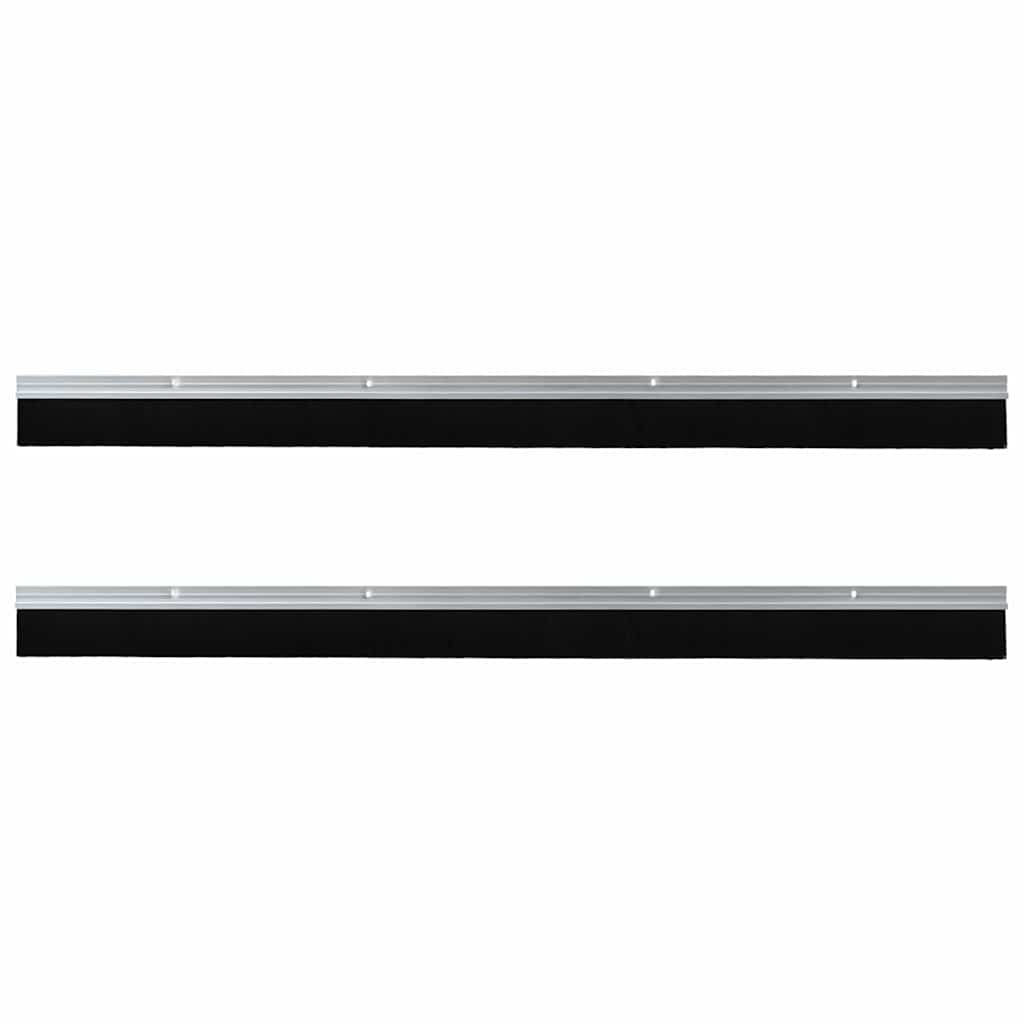vidaXL Screw-on Door Brush Seals 2 pcs Silver 100 cm Aluminium Alloy