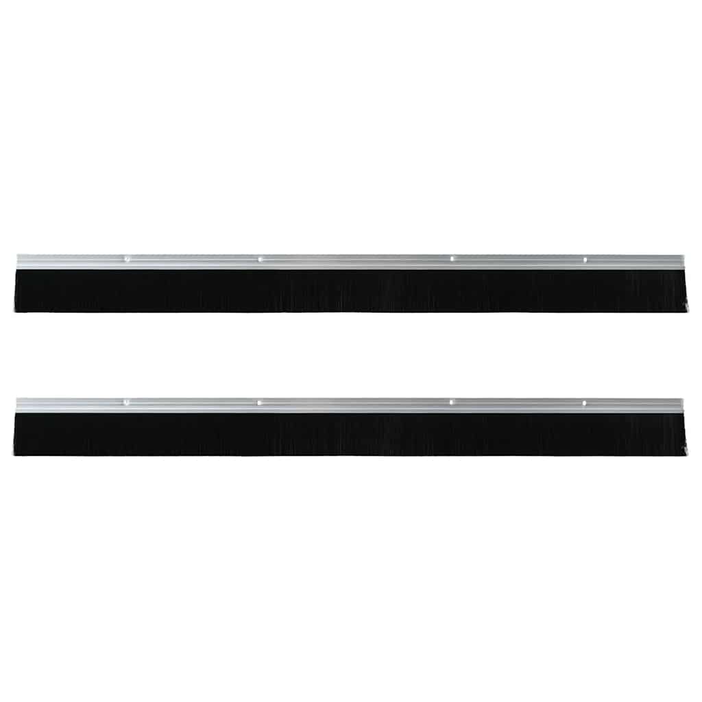 vidaXL Screw-on Door Brush Seals 2 pcs Silver 100 cm Aluminium Alloy