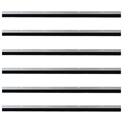 vidaXL Screw-on Door Brush Seals 6 pcs Silver 100 cm Aluminium Alloy