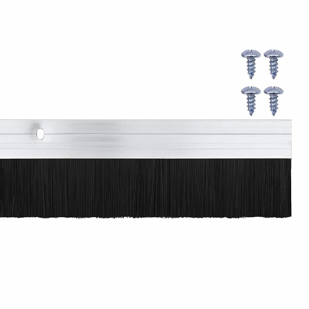 vidaXL Screw-on Door Brush Seals 6 pcs Silver 100 cm Aluminium Alloy