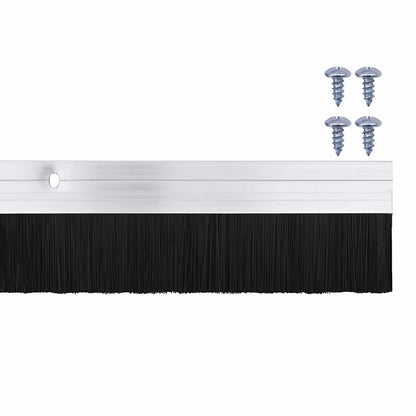 vidaXL Screw-on Door Brush Seals 6 pcs Silver 100 cm Aluminium Alloy