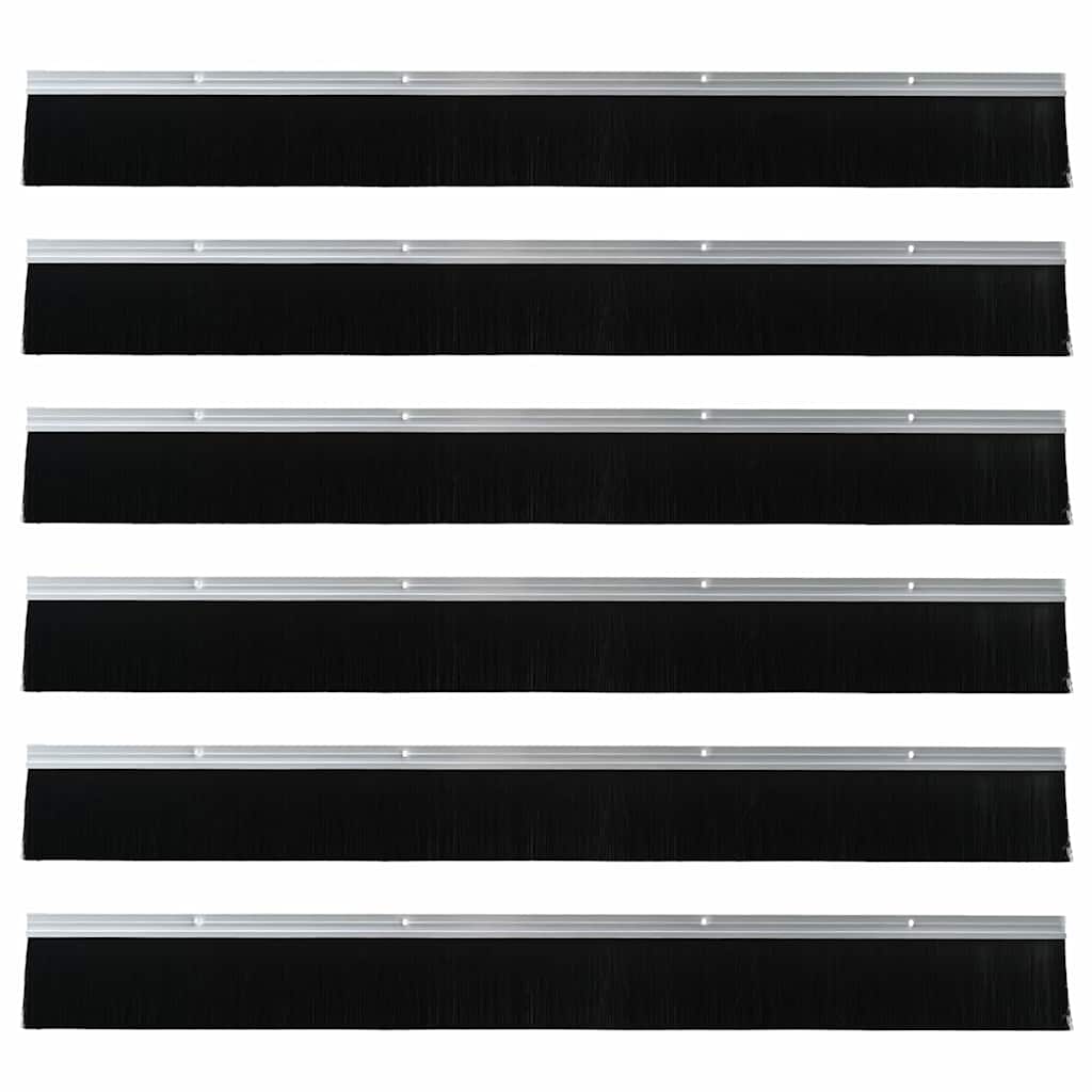 vidaXL Screw-on Door Brush Seals 6 pcs Silver 100 cm Aluminium Alloy