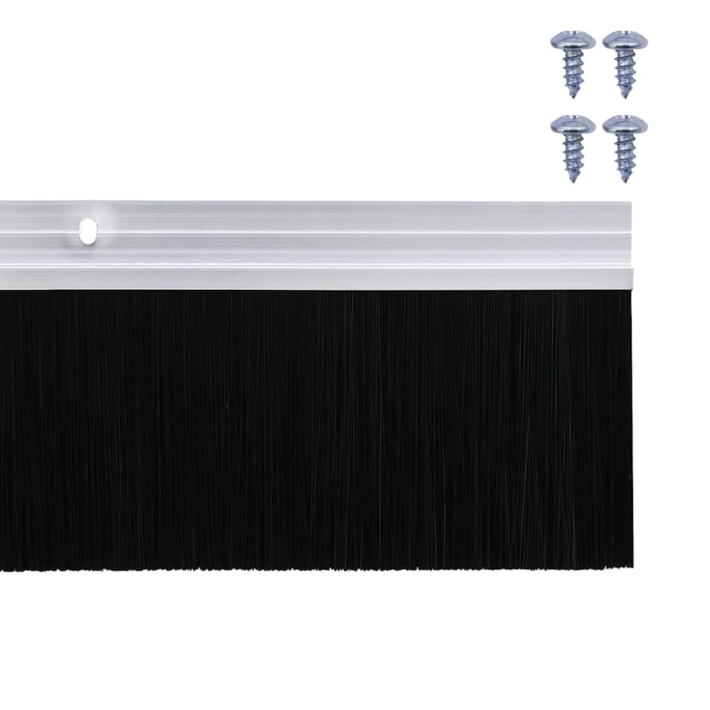 vidaXL Screw-on Door Brush Seals 6 pcs Silver 100 cm Aluminium Alloy